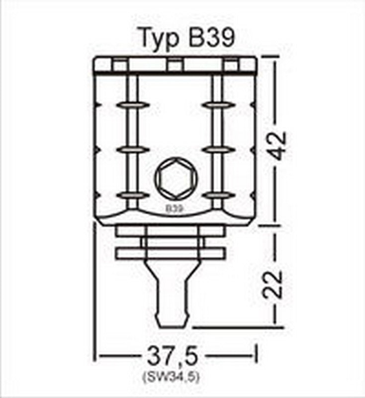 GSG MOTOTECHNIK Brake Fluid Reservoir * Rear * for Yamaha XJR 1300 (2002-2003) | 3999-B39