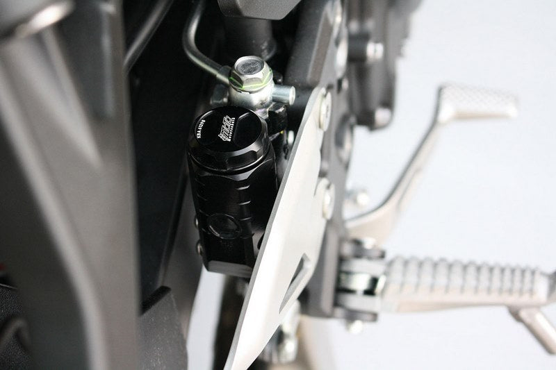 GSG MOTOTECHNIK Brake fluid reservoir * Rear *, Black Anodized for Kawasaki Ninja 400 (2018 -) | 399963-S-K72