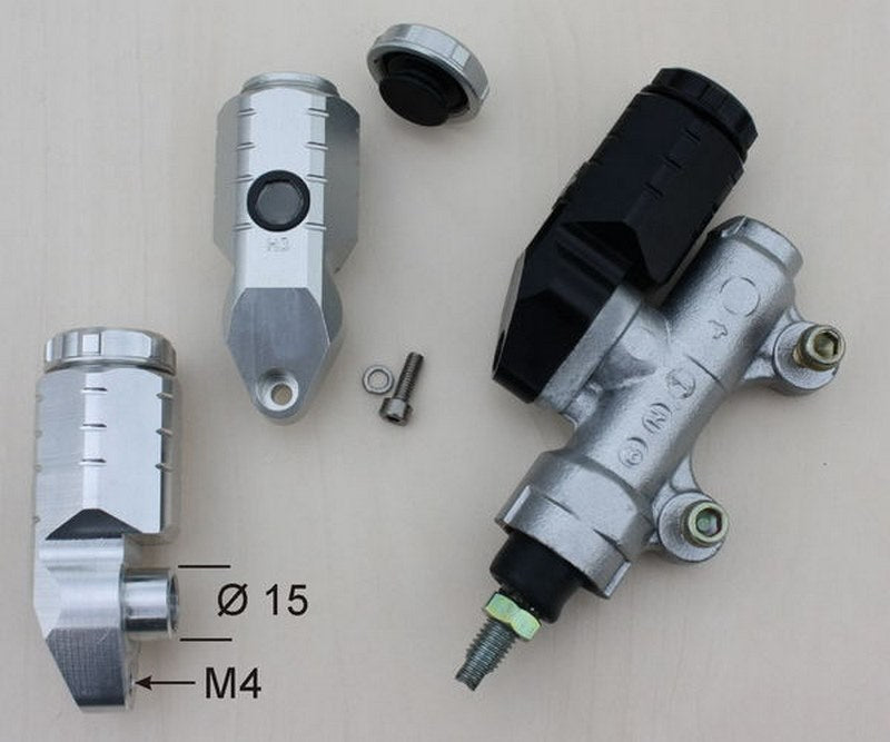 GSG MOTOTECHNIK Brake fluid reservoir * Rear *, Natural Aluminium for Suzuki SV 650 / 650 S (2003 -) | 399983