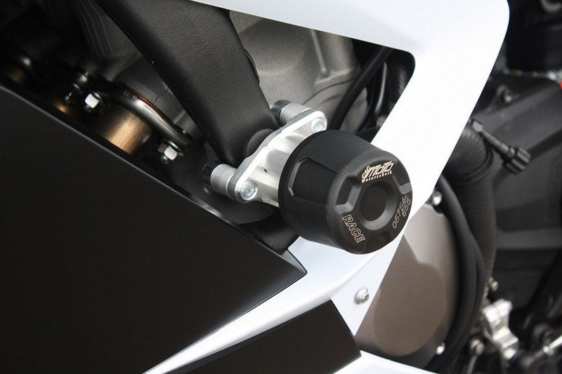 GSG MOTOTECHNIK Crash Pad set, Holding Plates Natural Aluminium for Kawasaki ZX-6R 636 (2013-2015) | 40602-K36-DS