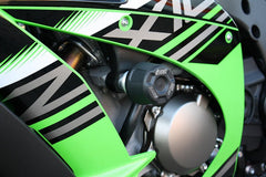 GSG MOTOTECHNIK Crash Pad set, Attachments Natural Aluminium for Kawasaki ZX-10R (2016 -) | 40602-K49-DS
