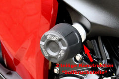 GSG MOTOTECHNIK Crash Pad set, Attachments Natural Aluminium for Suzuki GSX-S 1000 (2015 -) | 40602-S55