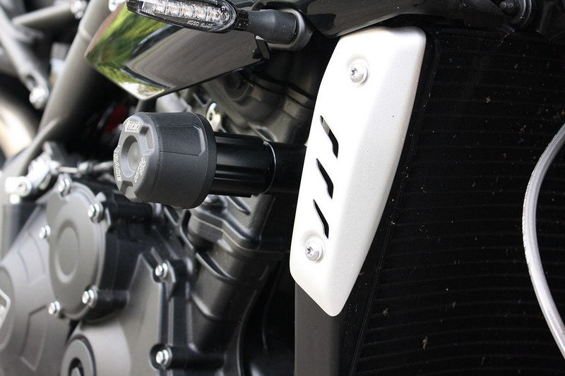 GSG MOTOTECHNIK Crash Pad set, Attachments Black Anodized for Triumph Speed Triple 1050 S/R /RS (2016-2020) | 40602-T31-SH-DS