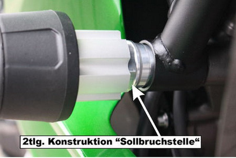 GSG MOTOTECHNIK Crash Pad set, Adapter Natural Aluminium for Kawasaki Ninja H2 SX/SE (2018 -) | 406023555-K71-DS