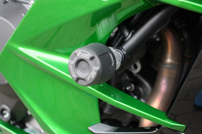 GSG MOTOTECHNIK Crash Pad set, Adapter Natural Aluminium for Kawasaki Ninja H2 SX/SE (2018 -) | 406023555-K71-DS