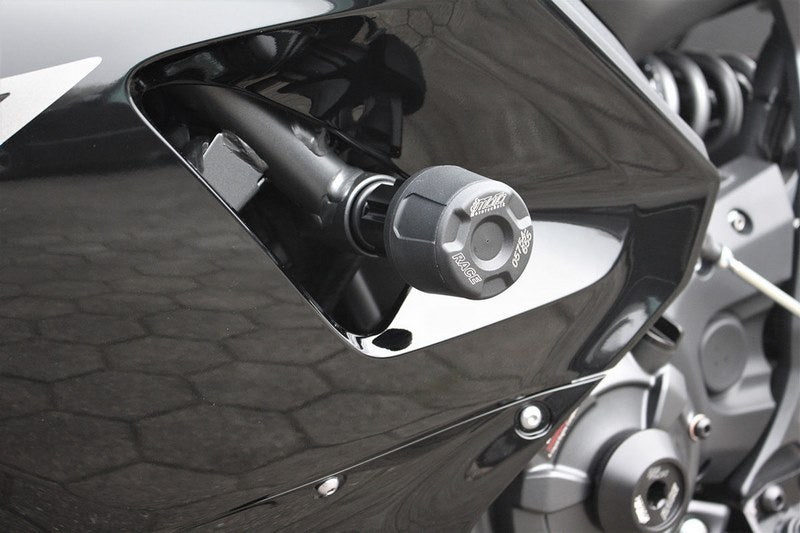 GSG MOTOTECHNIK Crash Pad set, Attachments Natural Aluminium for Yamaha R7 (2022 -) | 4060235Y64