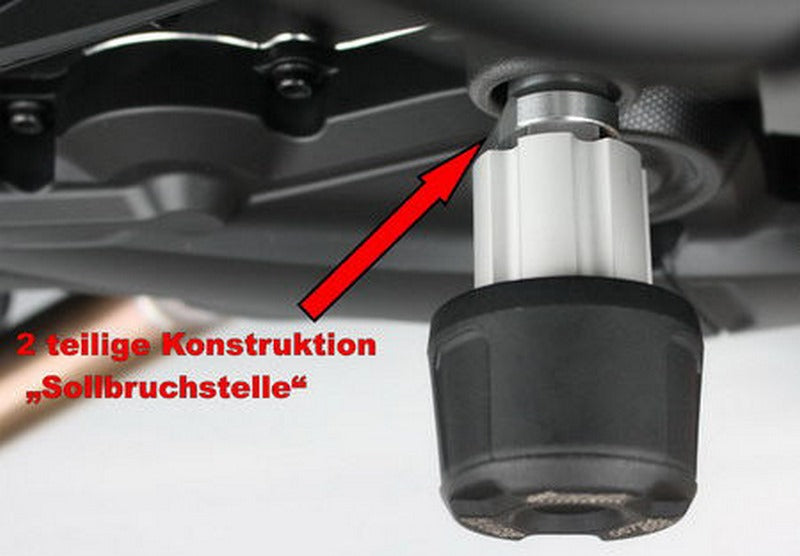 GSG MOTOTECHNIK Crash Pad set, Adapter Natural Aluminium for Ducati Monster 937 (2021 -) | 4060240-D40