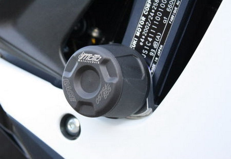 GSG MOTOTECHNIK Crash Pad set, Mounting Plates Black Anodized for Suzuki GSX-R 600 / GSX-R 750 (2011 -) | 406024010-S49-DS-SH