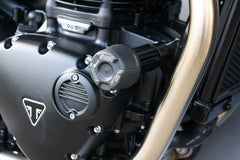 GSG MOTOTECHNIK Crash Pad set for Triumph Bonneville T100 (2017 -) | 4060280-T30-DS-SH