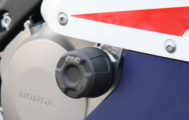 GSG MOTOTECHNIK Crash Pad set, Holding Plates Natural Aluminium for Honda CBR 1000 RR (2004-2005) | 49490-H21-DS