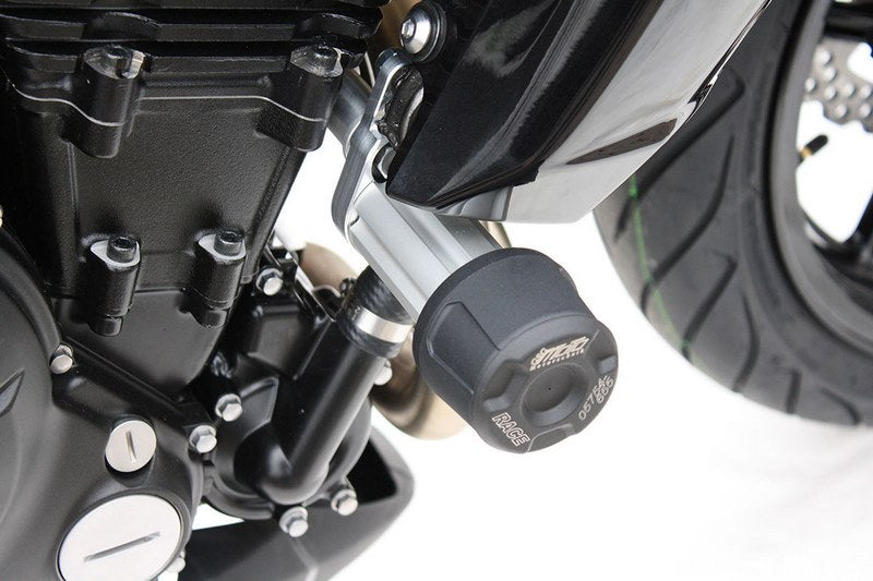 GSG MOTOTECHNIK Crash Pad set, Holding Plates Natural Aluminium for Kawasaki ER 6 n (2012 -) | 6040270-K53-DS