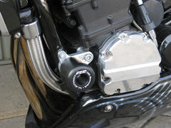 GSG MOTOTECHNIK Crash Pad set, Holding Plates Natural Aluminium for Kawasaki ZRX 1100 / ZRX 1200 | 70055-K13