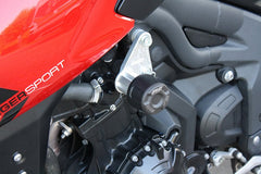 GSG MOTOTECHNIK Crash Pad set, Holding Plates Natural Aluminium for Triumph Tiger Sport 1050 (2013 -) | 7544900-T19-S-DS