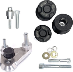 GSG MOTOTECHNIK Crash Pad set, Holding Plates Natural Aluminium for Triumph Tiger Sport 1050 (2013 -) | 7544900-T19-S-DS