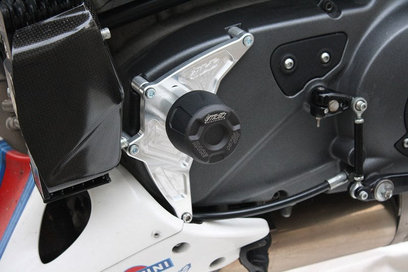 GSG MOTOTECHNIK Crash Pad set, Mounting plates black anodized for Buell XB models (2003-2007) | 754909535-BU1-SH