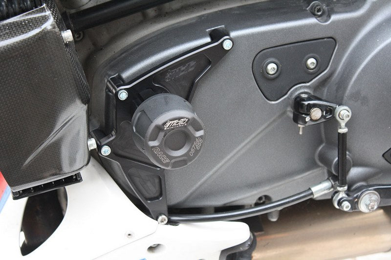 GSG MOTOTECHNIK Crash Pad set, Mounting plates black anodized for Buell XB models (2003-2007) | 754909535-BU1-SH