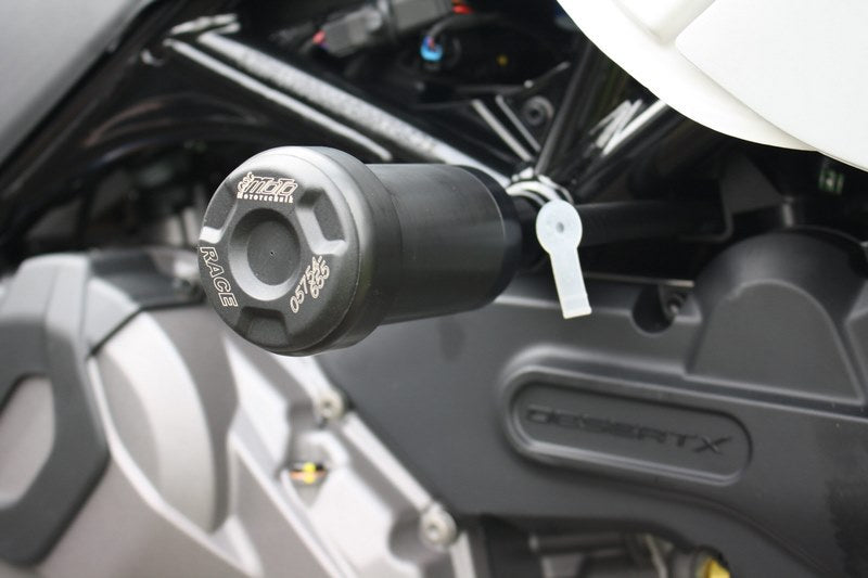 GSG MOTOTECHNIK Crash Pad Set, Adapter natural aluminium for Ducati Desert X (2022 -) | 7549385-D43