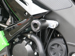 GSG MOTOTECHNIK Crash Pad set, Holding Plates Natural Aluminium for Kawasaki ZX-10R (2008-2010) | 8544075-K41