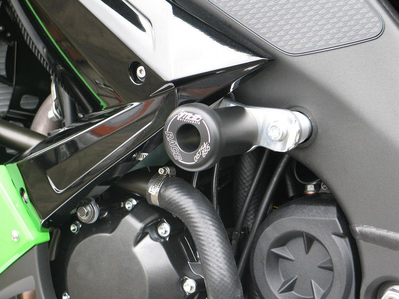 GSG MOTOTECHNIK Crash Pad set, Mounting Plates Black Anodized for Kawasaki ZX-10R (2008-2010) | 8544075-K41-SH