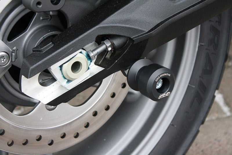 GSG MOTOTECHNIK Bobbins / Swingarm Protection for Triumph Tiger 800 XC / Tiger 800 XR (2015 -) | HSKP-8-T24