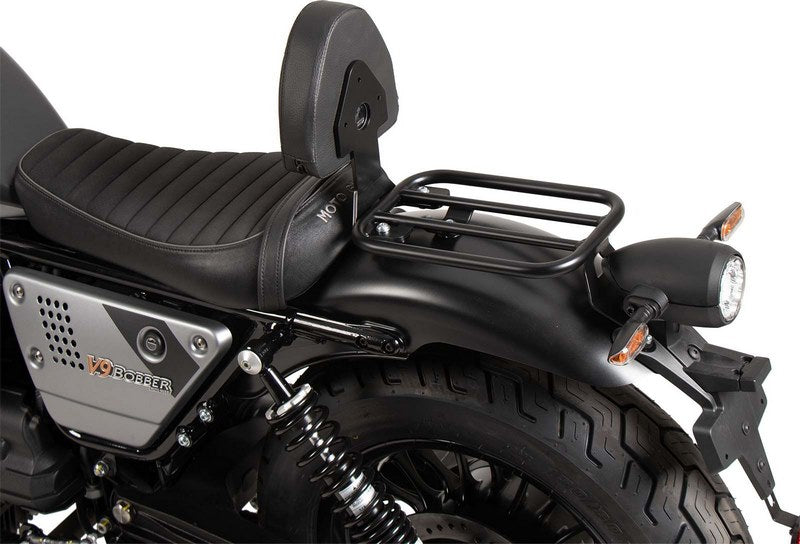 Hepco & Becker Drivers Backrest Black For Moto Guzzi V9 Bobber/Special Edition (2021-) in combi whit Solorack 613559 | 4216559 00 01
