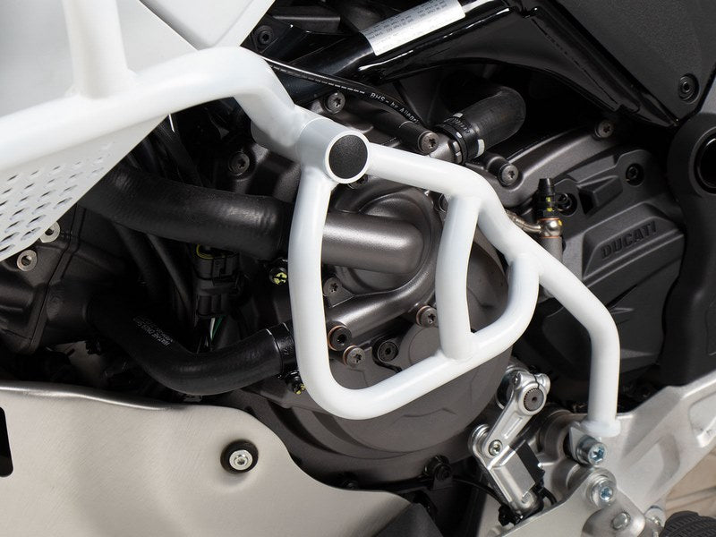 Hepco & Becker Additional Crash Bar White, One-Sided For Ducati DesertX Rally (2024-) | 42237659 00 03
