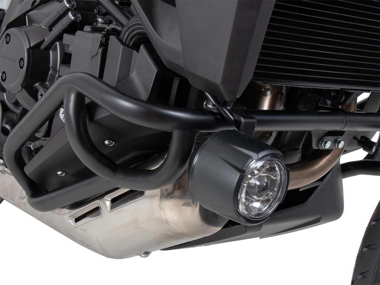 Hepco & Becker Adapter set schwarz for original auxiliary headlights for combination with Hepco&Becker engine protection bar for Honda NT 1100 (2022-) | 42269537 00 01