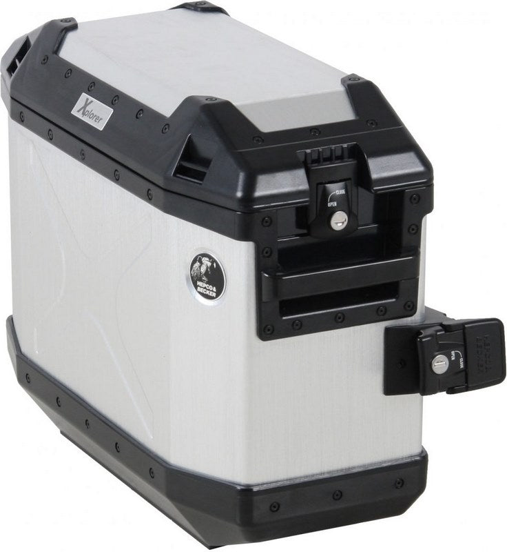 Hepco & Becker Xplorer 30 silver left sidebox | 610208 00 00