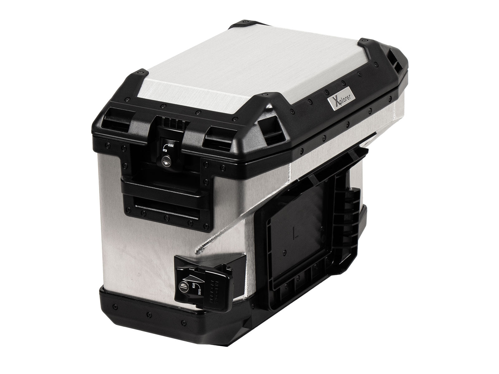 Hepco & Becker Xplorer 37 Left Silver For Cutout Carrier (Cut Out For Exhaust) | 610218-00-00
