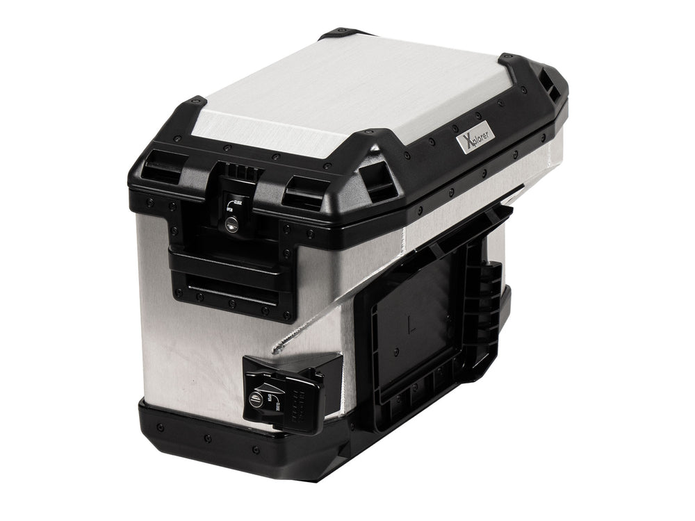 Hepco & Becker Xplorer 37 Left Silver For Cutout Carrier (Cut Out For Exhaust) | 610218-00-00
