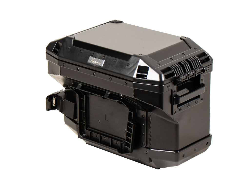Hepco & Becker Xplorer 37 Left Black For Cutout Carrier (Cut Out For Exhaust) | 610218-00-01