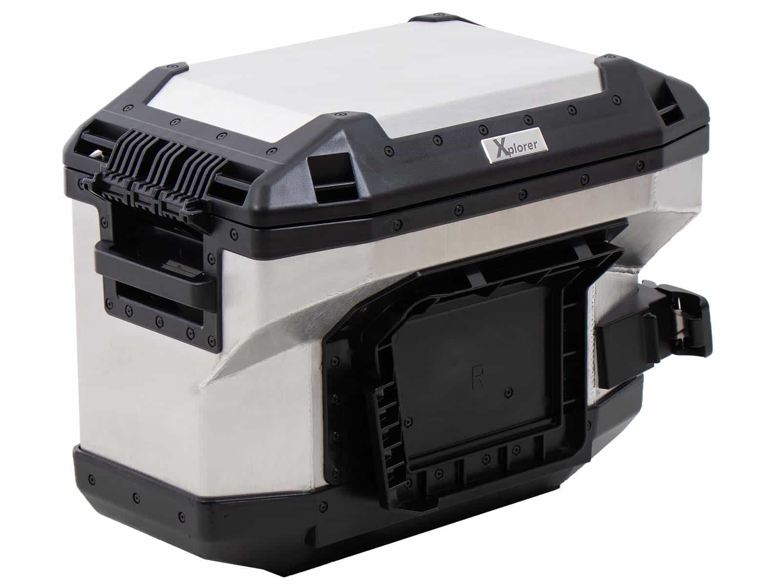 Hepco & Becker Xplorer 37 Right Silver For Cutout Carrier (Cut Out For Exhaust) | 610219-00-00