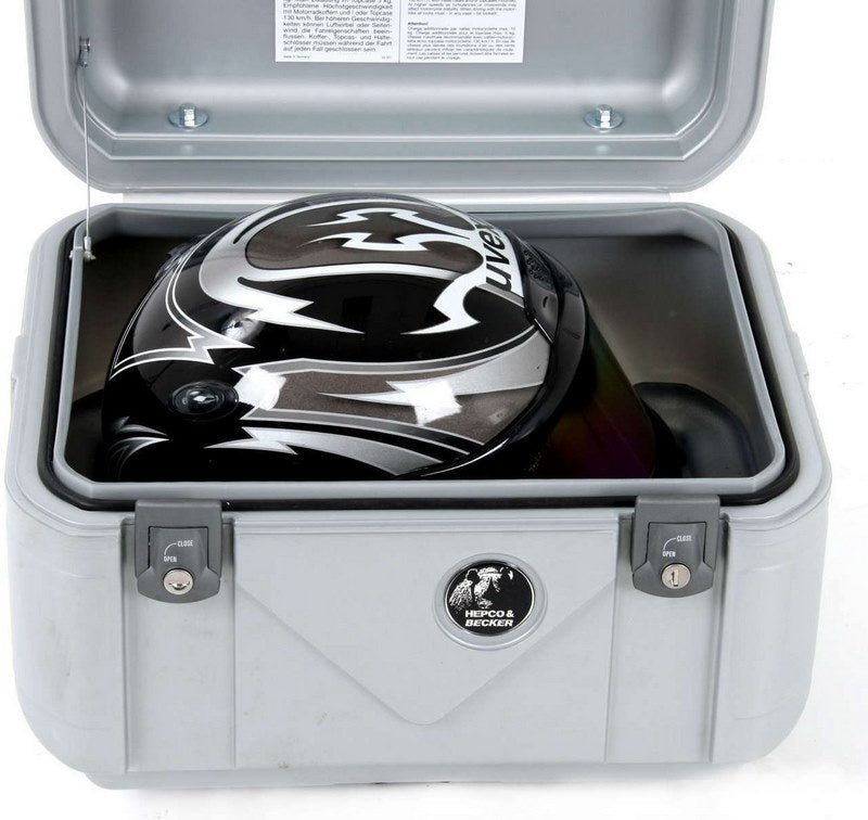 Hepco & Becker Topcase Gobi Black Edition-black/silver 42 ltr. | 610289 00 01
