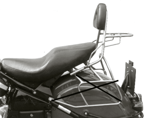 Hepco & Becker Sissybar with rearrack-black for Kawasaki VN 1500 Drifter | 611214 00 01