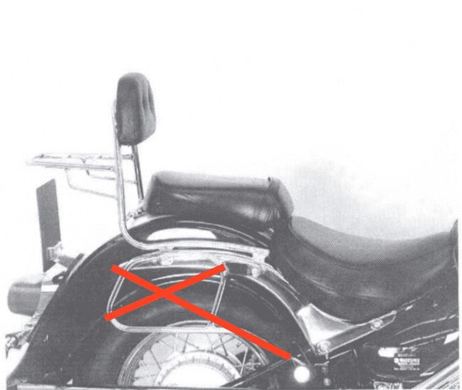 Hepco & Becker Sissybar with rearrack for Suzuki VL 800 Intruder / LC Volusia / C 800 Intruder / Bl | 611338 00 02