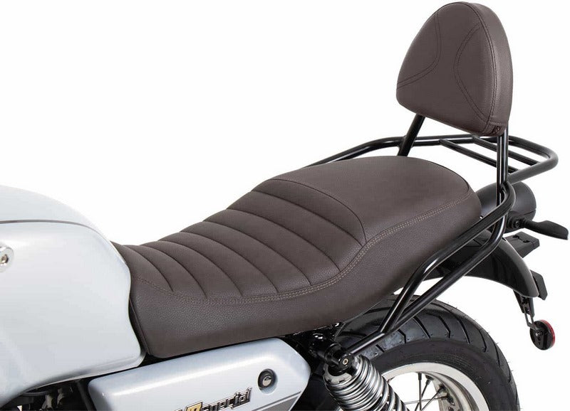 Hepco & Becker Sissybar with rearrack black/brown for Moto Guzzi V7 Special/Stone/Centenario (2021-) | 611556 01 01