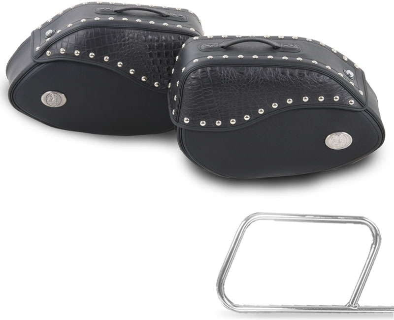 Hepco & Becker Saddlebag set Ivory black for tube bag holder | 620505