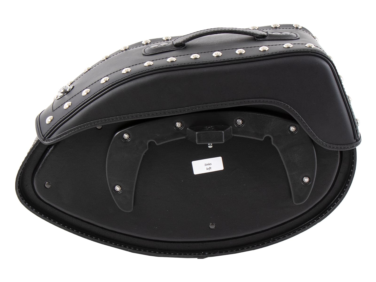 Hepco & Becker Leather single bag Ivory black left for C-Bow carrier | 620513 00 01
