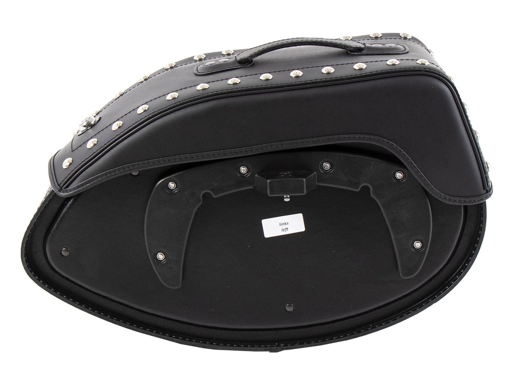 Hepco & Becker Leather single bag Ivory black left for C-Bow carrier | 620513 00 01
