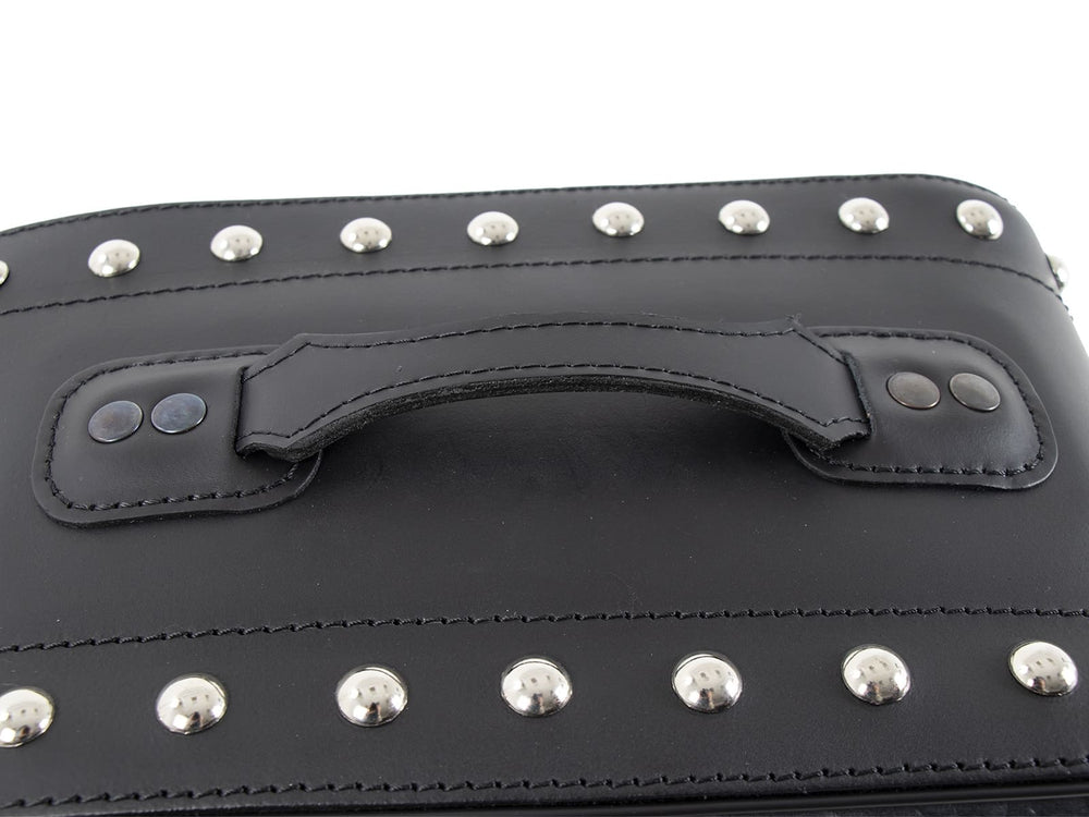 Hepco & Becker Leather single bag Ivory black left for C-Bow carrier | 620513 00 01