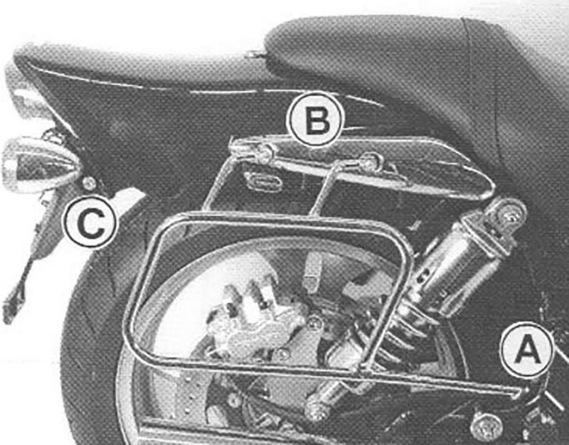 Hepco & Becker Saddlebag tube-carrier for leatherbags-chrome for Suzuki VZ 1600 Marauder/ Intruder M 1600 | 6253504 00 02