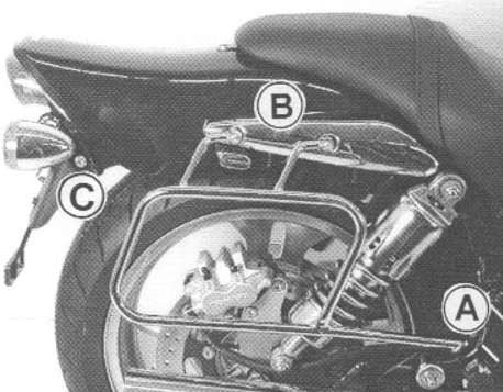 Hepco & Becker Saddlebag tube-carrier for leatherbags-chrome for Suzuki VZ 1600 Marauder/ Intruder M 1600 | 6253504 00 02