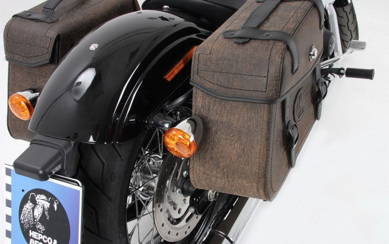 Hepco & Becker Saddlebag holder Cutout-black for Harley-Davidson Dyna Low Rider/ Wide Glide/Street Bob / Fat | 626726 00 01