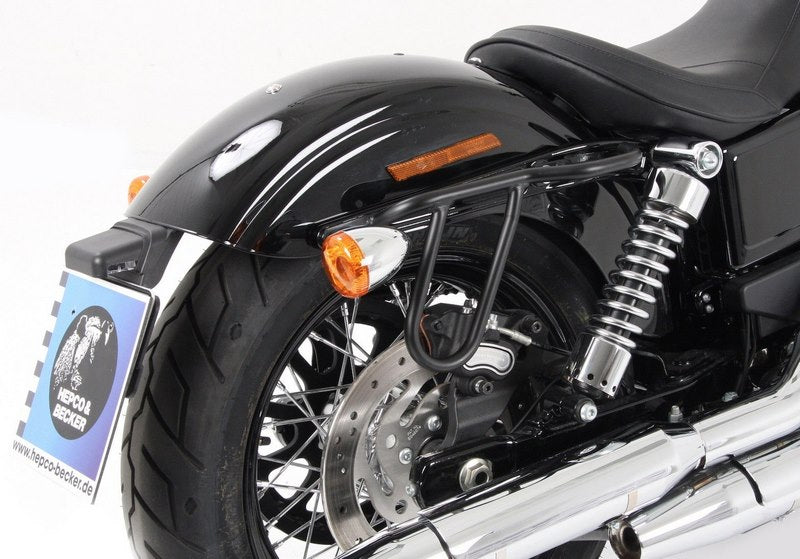 Hepco & Becker Saddlebag holder Cutout-black for Harley-Davidson Dyna Low Rider/ Wide Glide/Street Bob / Fat | 626726 00 01