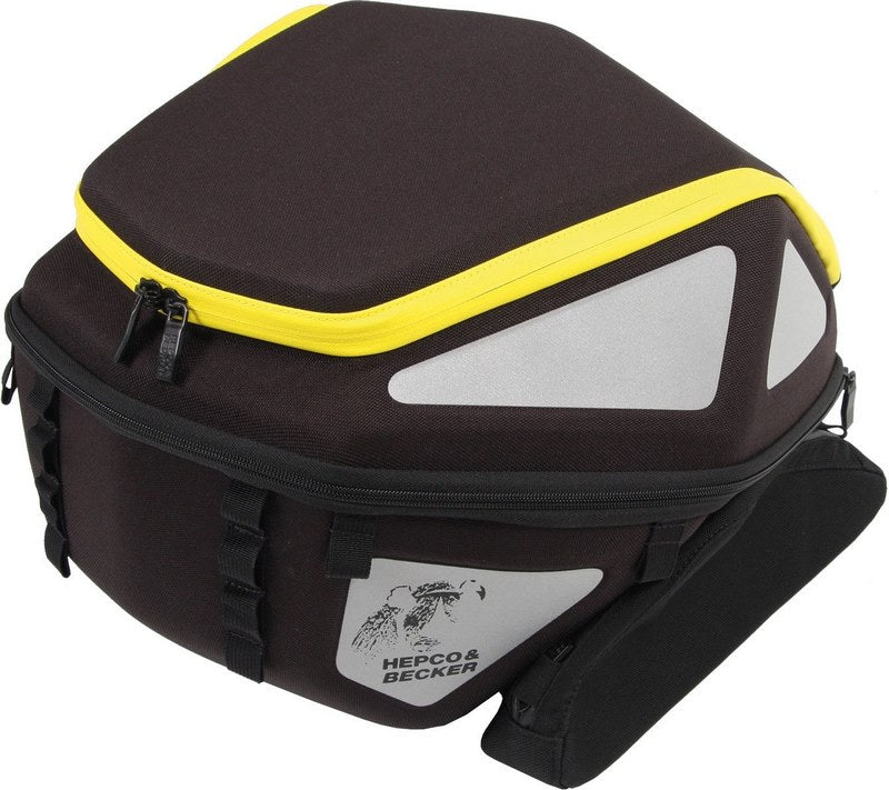 Hepco & Becker Royster rearbag with strap attachment-black / yellow | 640811 00 07