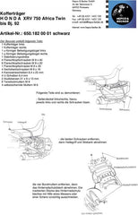 Hepco & Becker Sidecarrier permanent mounted-black for Honda Africa Twin XRV 750 until 1992 | 650182 00 01