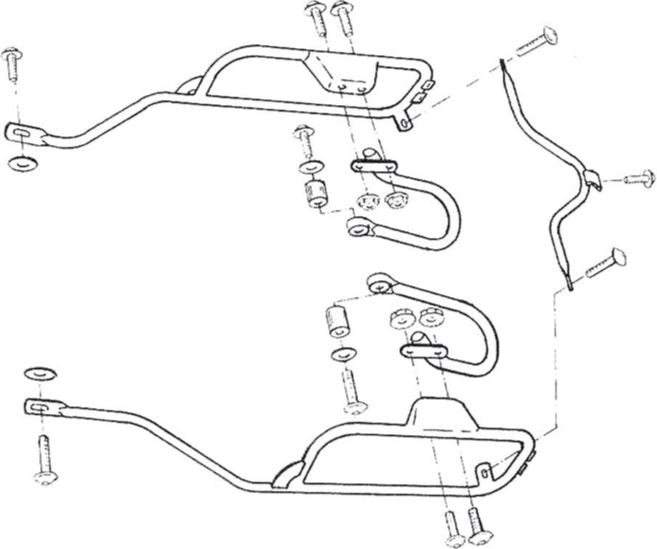 Hepco & Becker Sidecarrier permanent mounted-black for Honda Africa Twin XRV 750 until 1992 | 650182 00 01