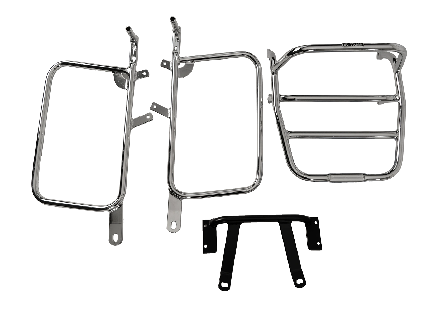 Hepco & Becker Side-and Topcasecarrierset-chrome for Kawasaki Z 400 / 440 A / B / C | 650203 00 02