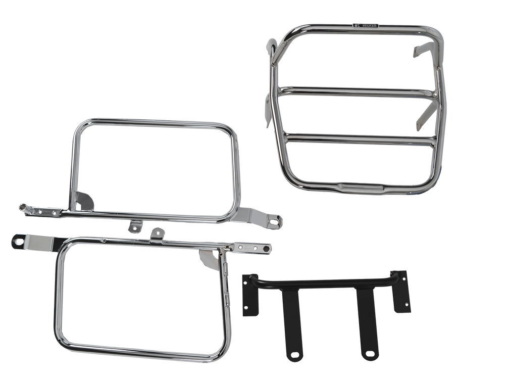 Hepco & Becker Side-and Topcasecarrierset-chrome for Kawasaki Z 400 J / Z 500 / 550 A / B | 650204 00 02