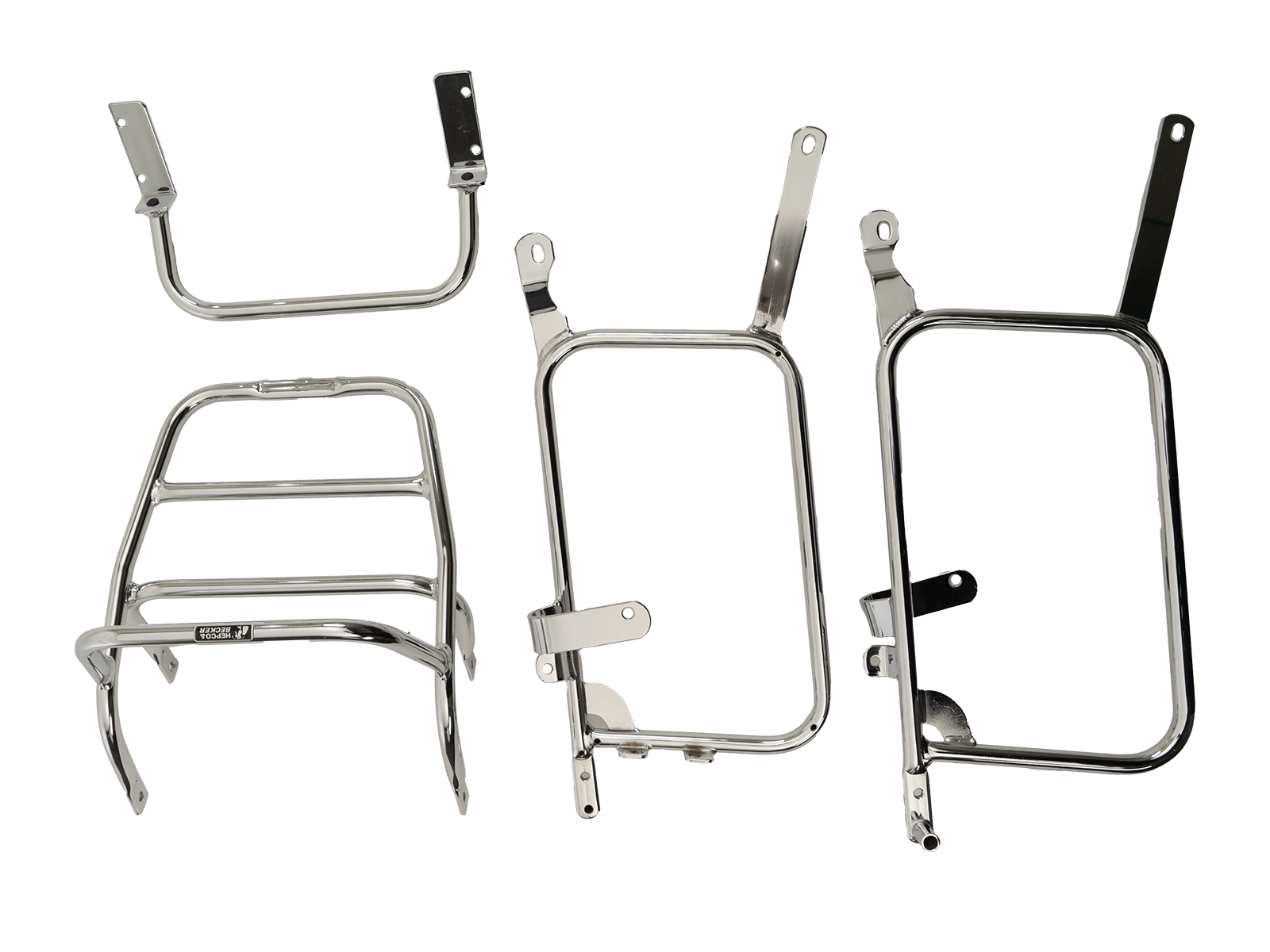 Hepco & Becker Side-and Topcasecarrierset-chrome for Moto Guzzi 850 Le Mans II | 650504 00 02